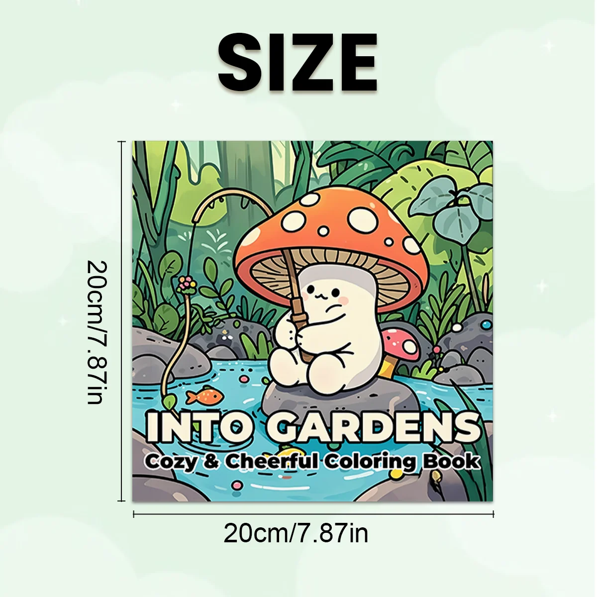 Relaxing Garden Coloring Book for Adults: Simple Mushroom Patterns & Garden Life - Creative Coloring Experience