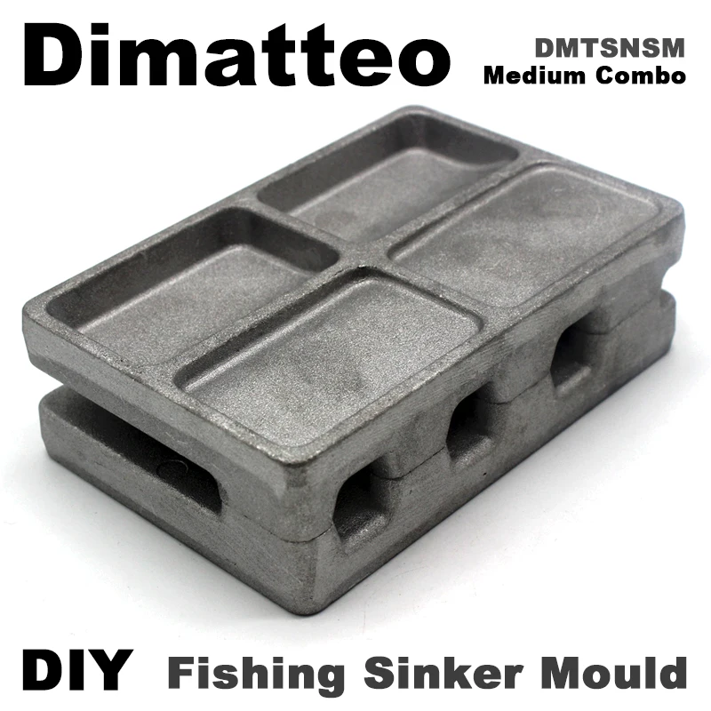 Dimet DIY Fishing Snapper Sinker mold DMTSNSM/Medium Combo Snapper Sinker 112g 140g 168g 3 cavità