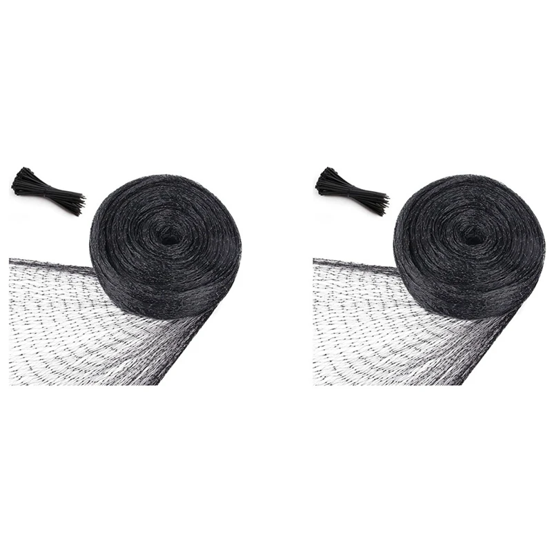 

2X Bird Netting For Garden Protection, 4X10M Garden Netting, Poultry Netting For Chicken Coop, Deer Fence Netting