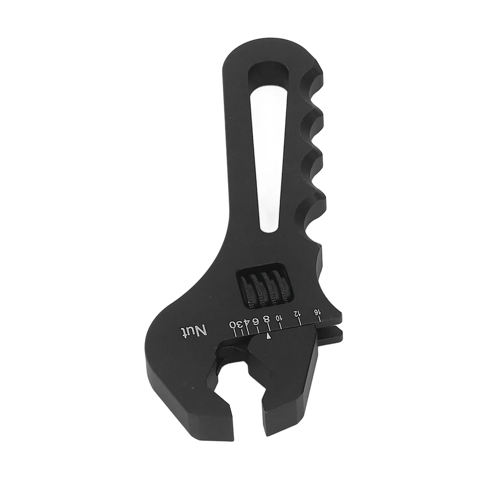 

ZK50 AN3‑AN16 Fitting Wrench Adjustable Aluminum Lightweight Spanner Tool for Hose Adapter End Black