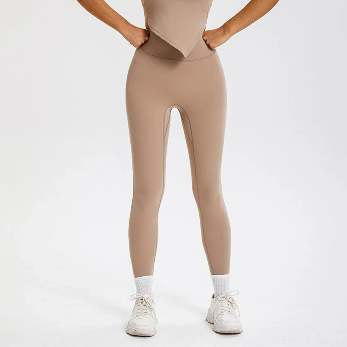 

New High Waisted Pants Comfortable Non-Sensory Running Hip Lifting Sweatpants Gym Workout Quick Drying Tight Yoga Pants Women