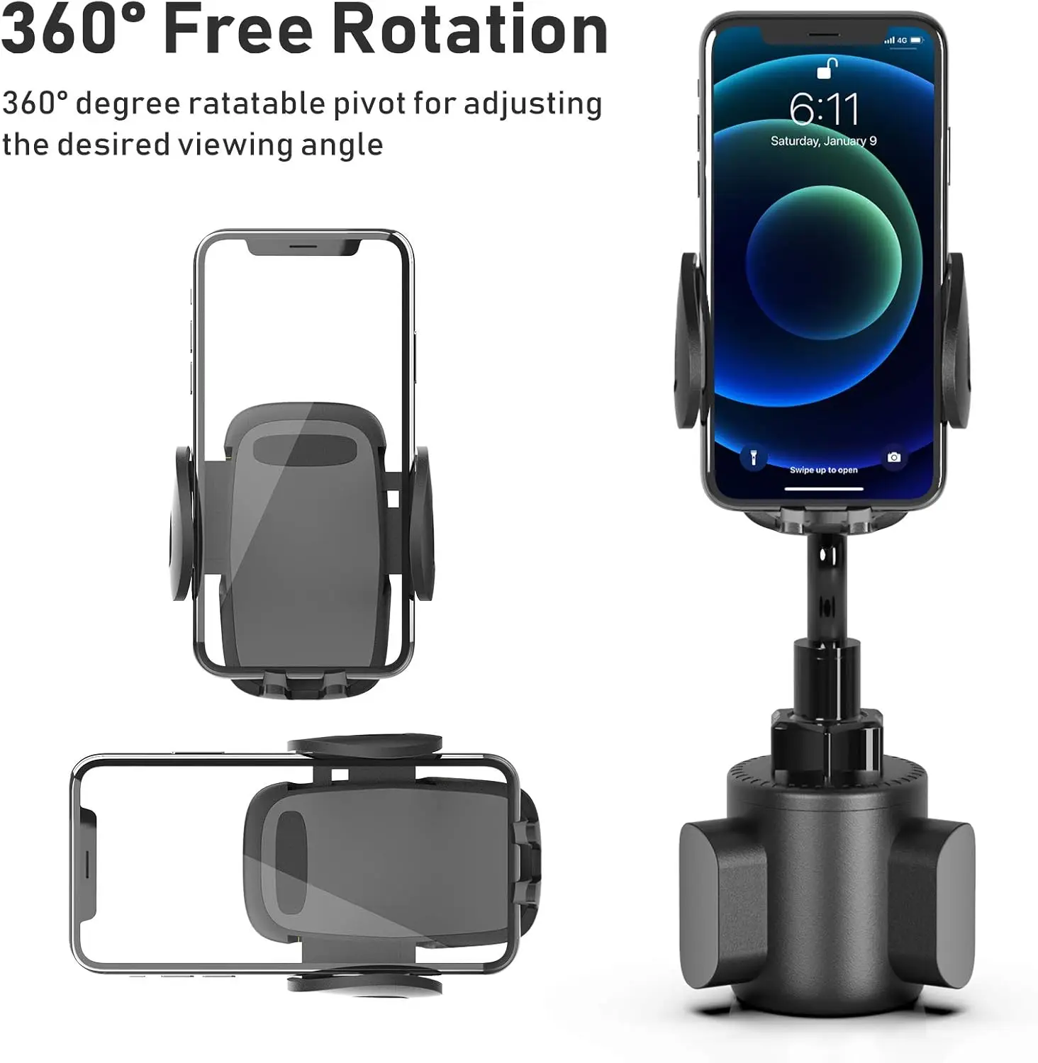 Phone Holders for Your Car, Cup Holder Phone Mount, Universal Adjustable Gooseneck Cup Holder Cradle Car Mount