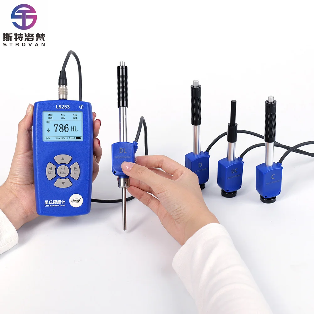 

LS253 Multi Probe Support APP Wireless Printer Portable Hardness Tester for Aluminum Metal Leeb Hardness Tester