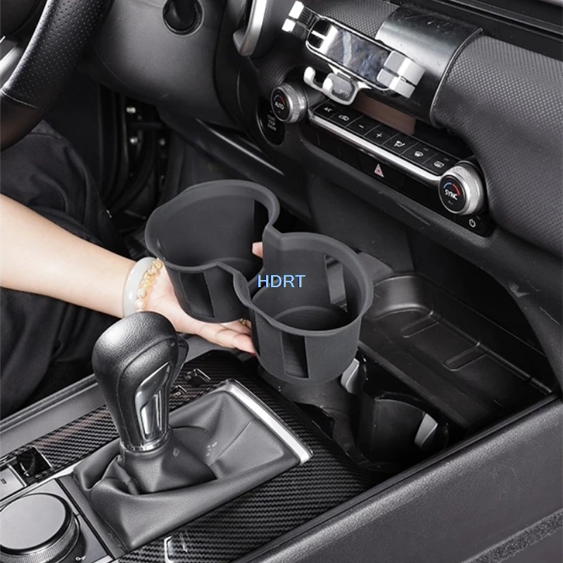 Car Style Central Control Water Cup Storage Box Organizer Container Tray Cover Interior Accessories For Mazda CX-50 CX50 2023 +