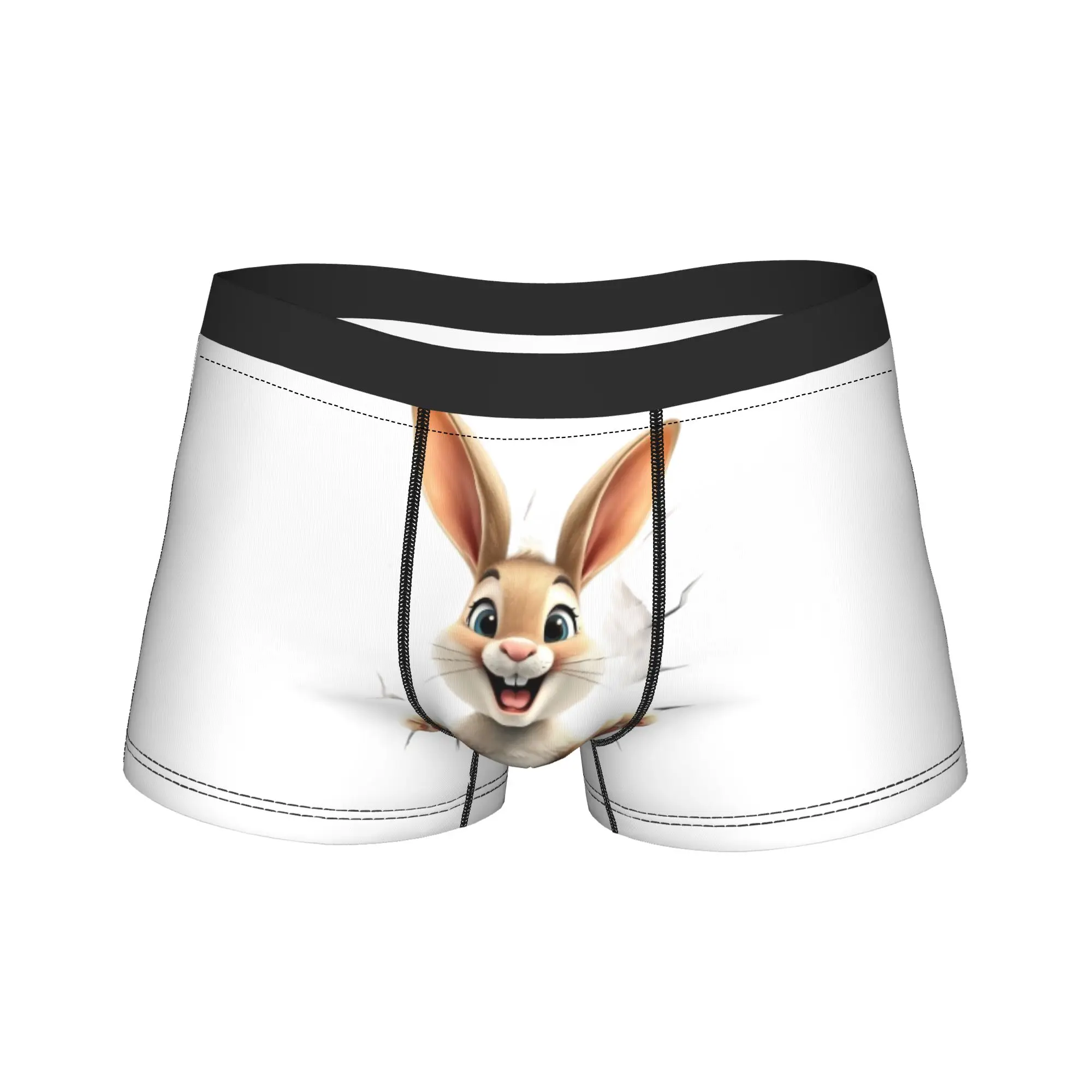 Cute Bunny Rabbit Easter Merch Boxers Briefs Funny Underwear  Boxer Pants Gag Gifts For Men