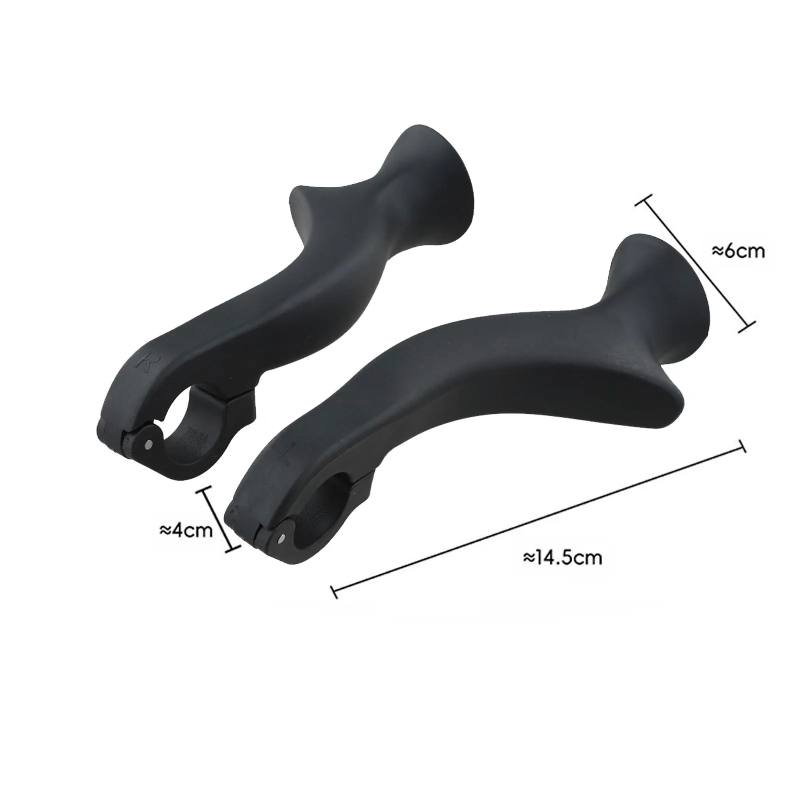 Comfortable Bike Handlebar Ends Cycling Black Bicycle Bar Ends Enhances Riding Posture Lightweight Nylon Material