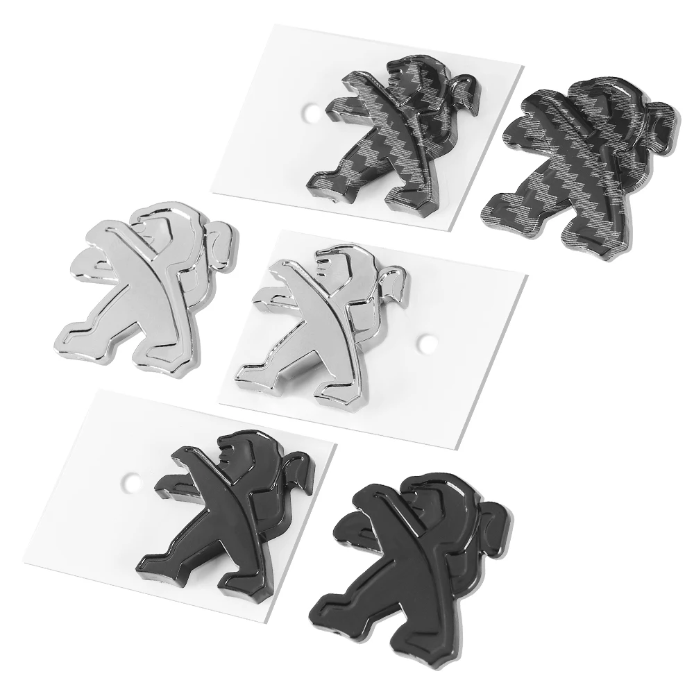 Emblema Adhesivo para Volante de Coche, Cubierta para Peugeot 208 5008 301 307 207 108 2008 407 408 2009, Accesorios, Tapa de Válvula de Auto