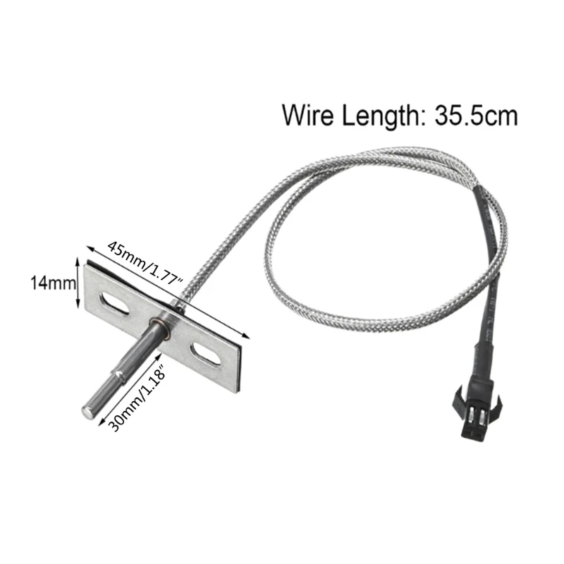 Precision-อุณหภูมิSensor RTD Probeสำหรับไม้เม็ดGrillsและผู้สูบบุหรี่สแตนเลสทนทานProbe 35.5 ซม.Dropship