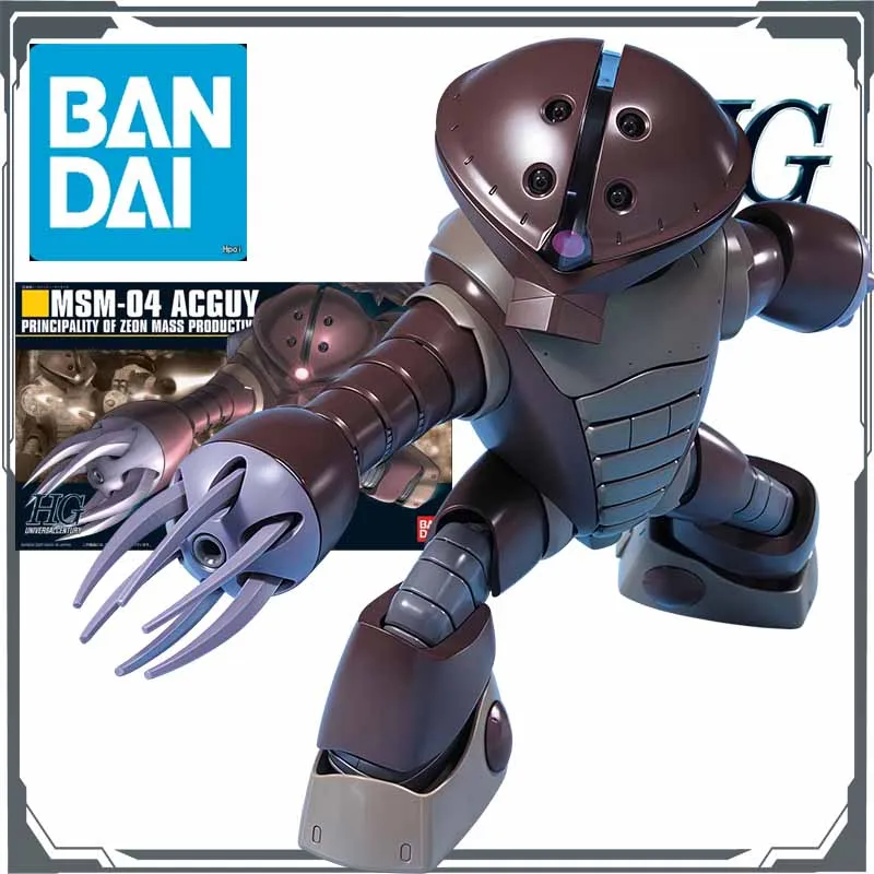 BANDAI HGUC 1/144 MSM-04 Acguy Mobile Suit Gundam Articulated Amphibious Mecha Plastic Model Kit Assembly Collectible Toy
