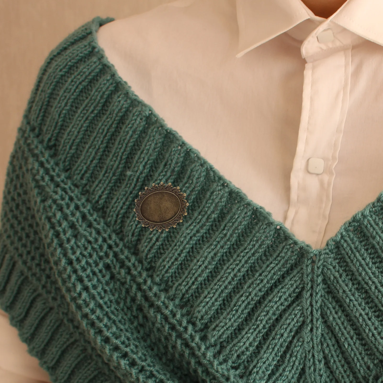 

12Pcs Oval Alloy Brooch Pin Backs Base Settings for DIY Crafts Blank Bezel Tray Safety Pin Back Jewelry Making Supplies