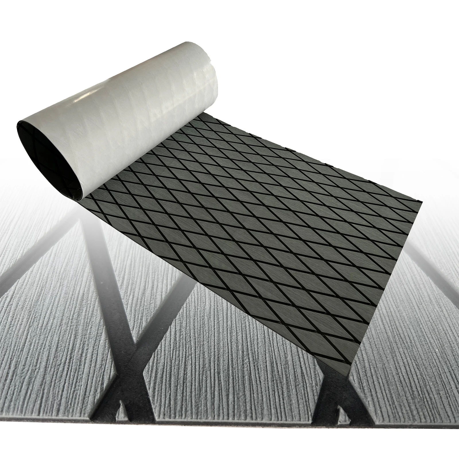 

Boat Flooring EVA Foam Decking Sheet Faux Teak Marine Mat Marine Carpet Cooler Tops Seating Non-Slip Self-Adhesive Flooring Mate
