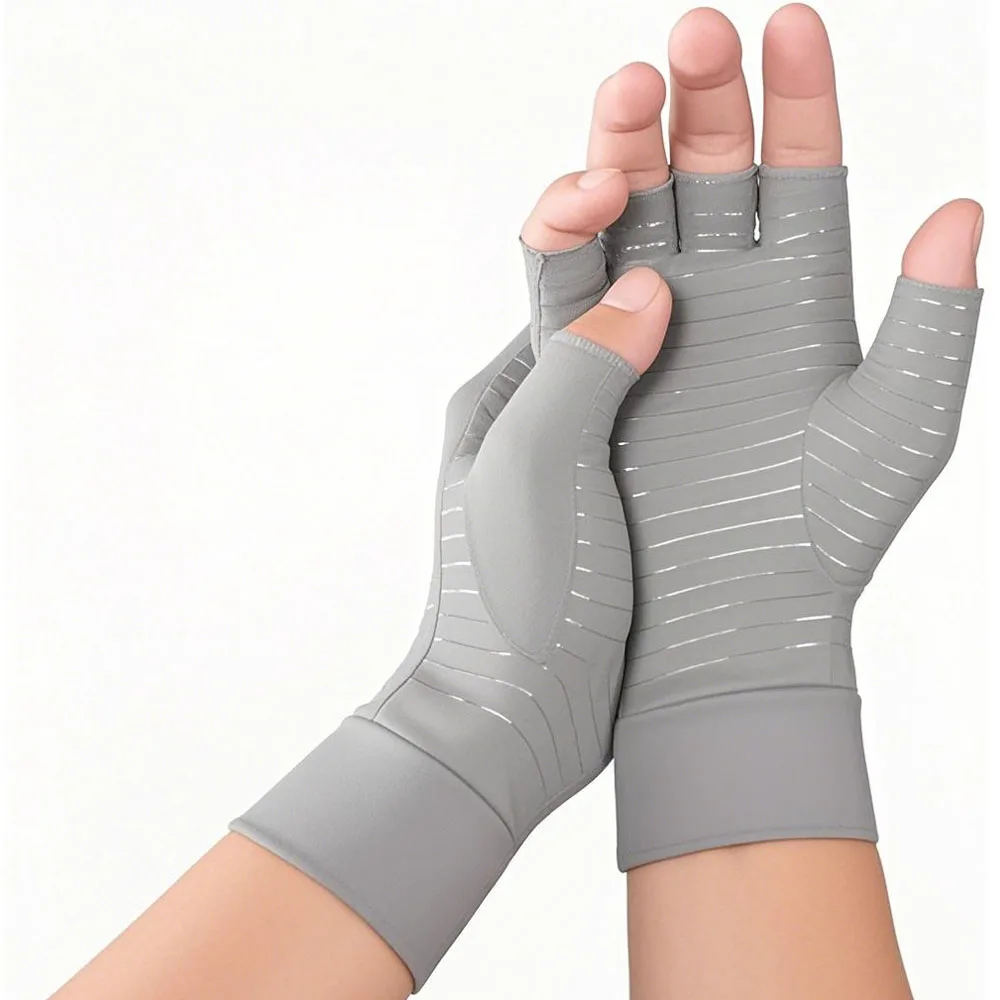 1 Paar Kupfer-Arthritis-Handschuhe zur Linderung von Handschmerzen, rheumatoider Arthrose, Schwellungen, Karpaltunnel, Kompressionshandschuhe