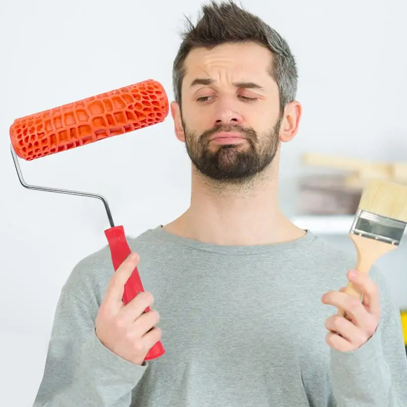 Decorativo Wall Brush Putty Roller, Texture Pattern, Compound Roller for Smooth Plastering, Construction Tool