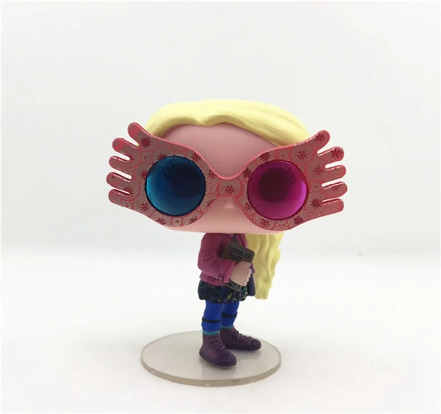 Pop Movie Harri Character Luna Lovegood with Glasses 10cm Vinyl Doll Action Figure Collection Model Toys with Retail Box