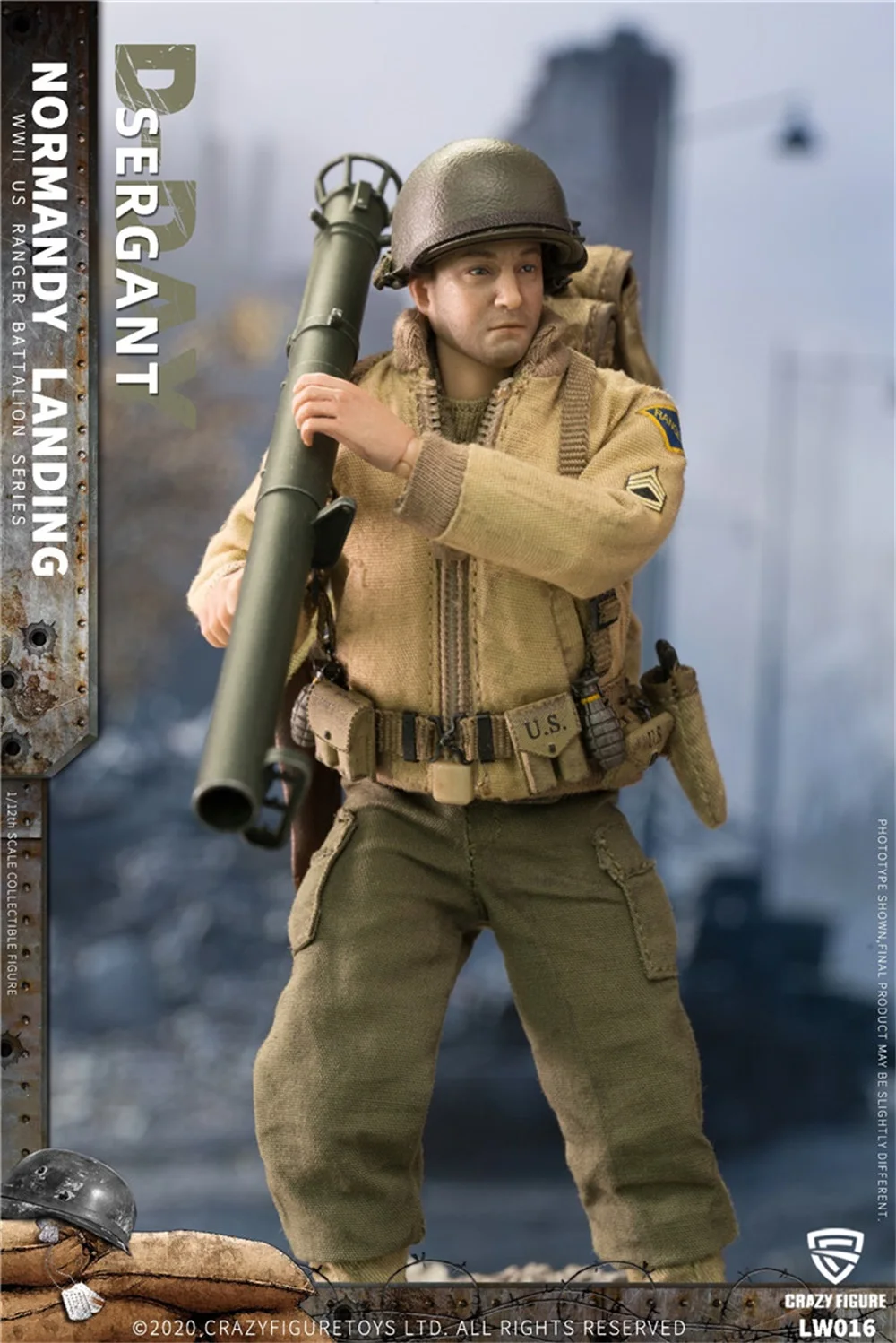 クレイジーなフィギュア1/12 lw016 wwiiu.sterrangers on d-day,一般的なフルセット,ファンコレクションの準備をしたアクションフィギュア