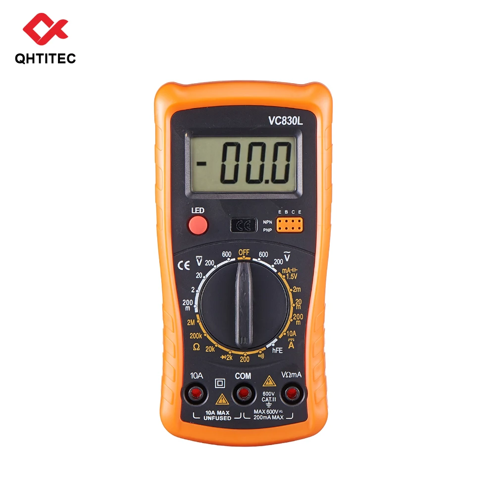 QHTITEC VC830L 1999 Counts Digital Multimeter Eletric Professional Automatic AC/DC Votage Tester Current Ohm Ammeter Detector