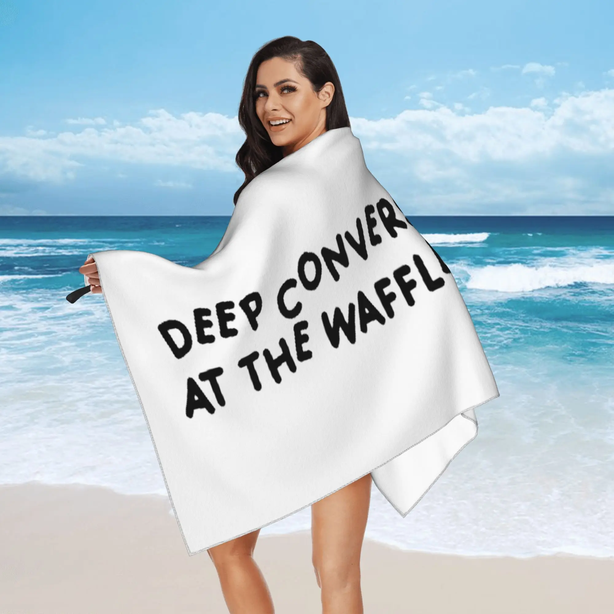waffle house jonas brothers  Beach Towel Soft Microfiber Quick Dry Absorbent Quick Towels For Pool