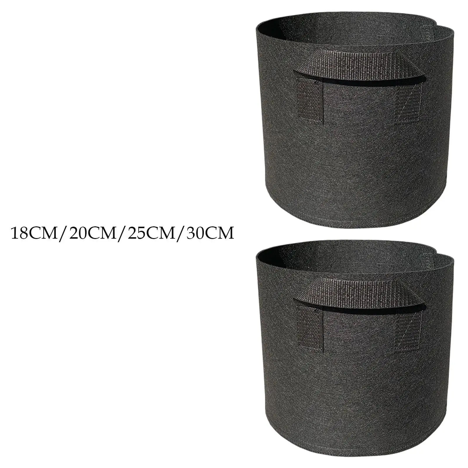

2Pcs Grow Bags Thickened Nonwoven Fabric Pots for Balconies Indoor Flowers
