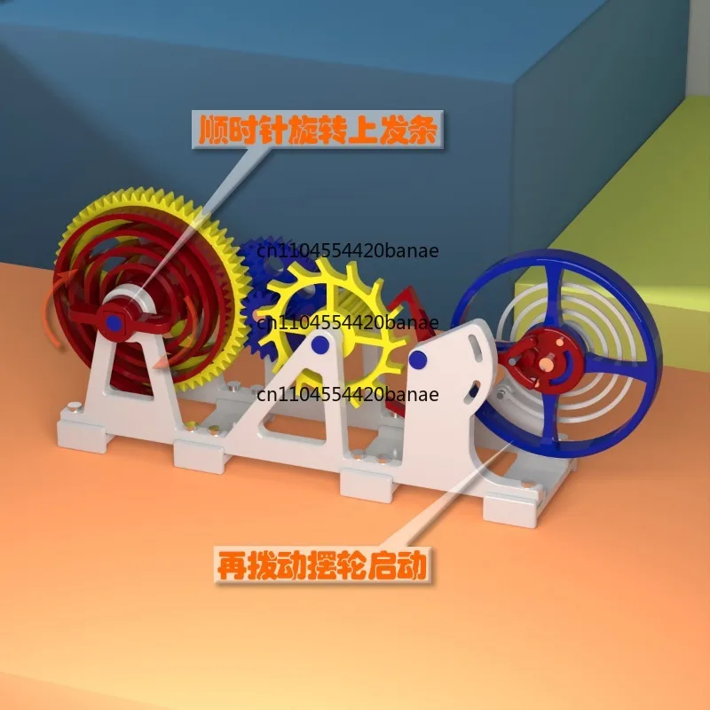 3D printing model making tourbillon escapement structure clock imitation movement model handmade clockwork toy