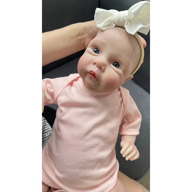 47CM Bebe Reborn Dolls Miley Handmade Relisitc Baby Doll Lifelike Soft Touch Newborn Baby 3D Painting Skin Tone Bebe Reborn Doll