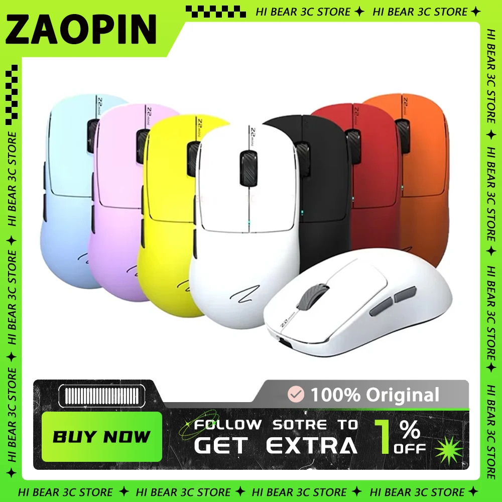 Zaopin Z2 Mini Mouse Three Mode 4K PAW3395 Wireless Gaming Mouse Nordic 52840 Lightweight Mice Customized PC Gamer Accessories