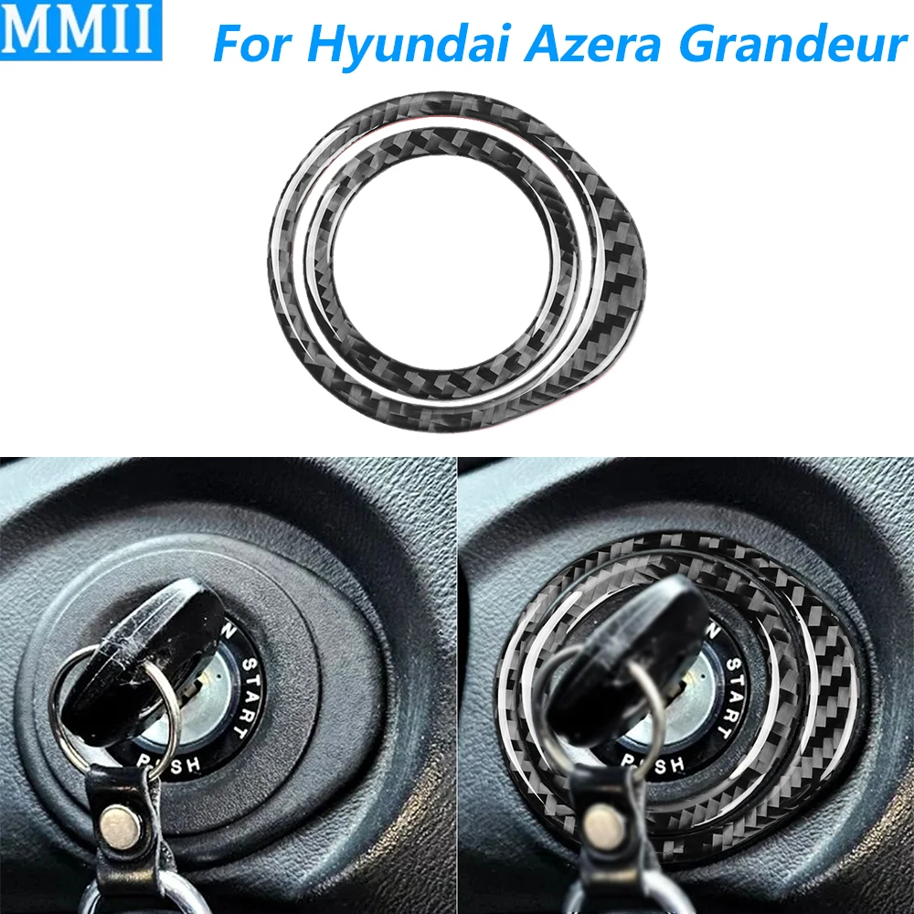 

For Hyundai Azera Grandeur TG 2006-2011 Carbon Fiber Key-activated Ignition Switch Panel Cover Car Accessories Interior Sticker