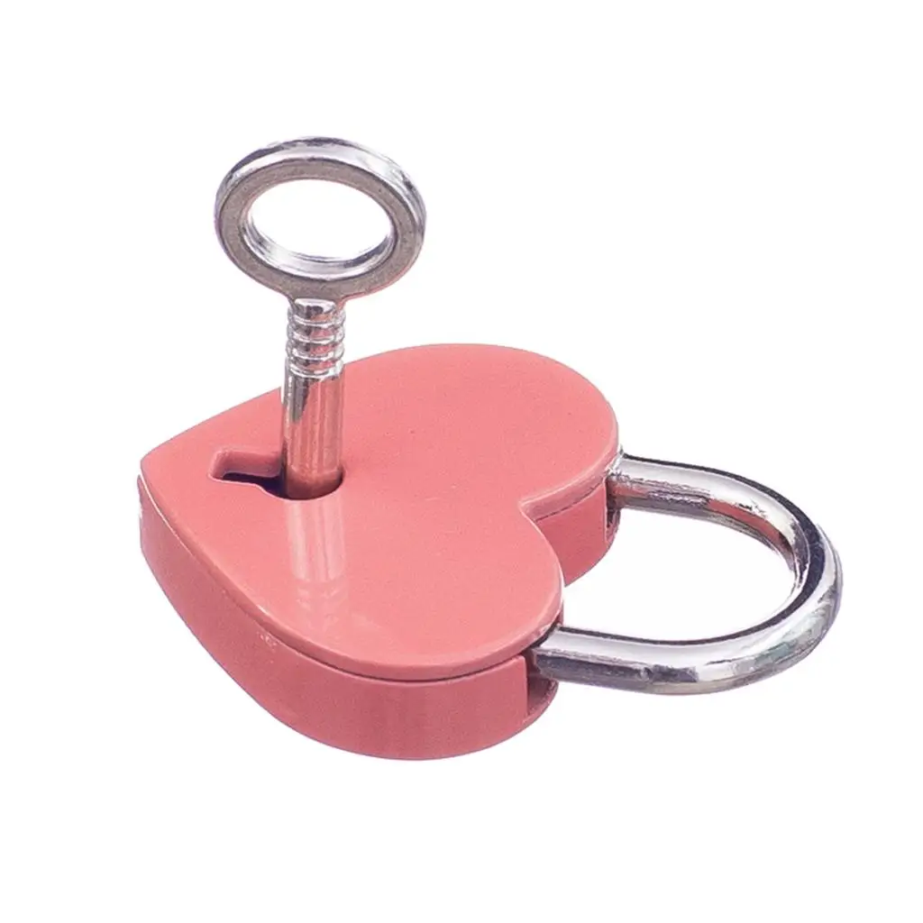 Shape Lock Key Set for Jewelry Box Luggage Collectibles Gift Pink