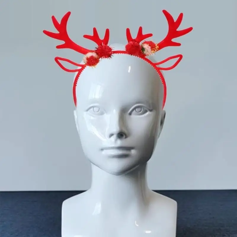 195E Weihnachten Thema Geweih Stirnband Festival Pailletten Rentier Hairhoop Familie Treffen Kopfbedeckung Urlaub Party Zubehör
