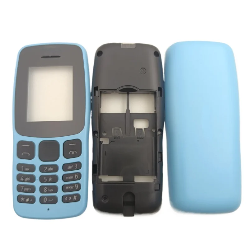 For Nokia 106 2018 New Full Complete Mobile Phone Housing Cover With English Keypad Replacement Parts