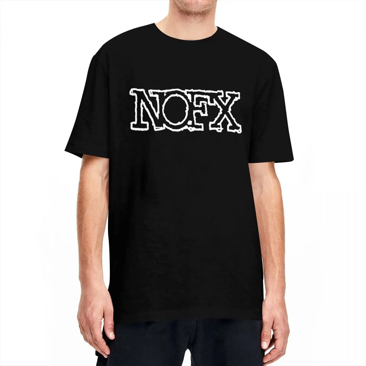 NOFX Punk In Drublic Logo T Shirt Men's Rock Music Band Y2K Fun Cotton T-Shirts Summer Crew Neck Tees Wholesale Plus Size Tops