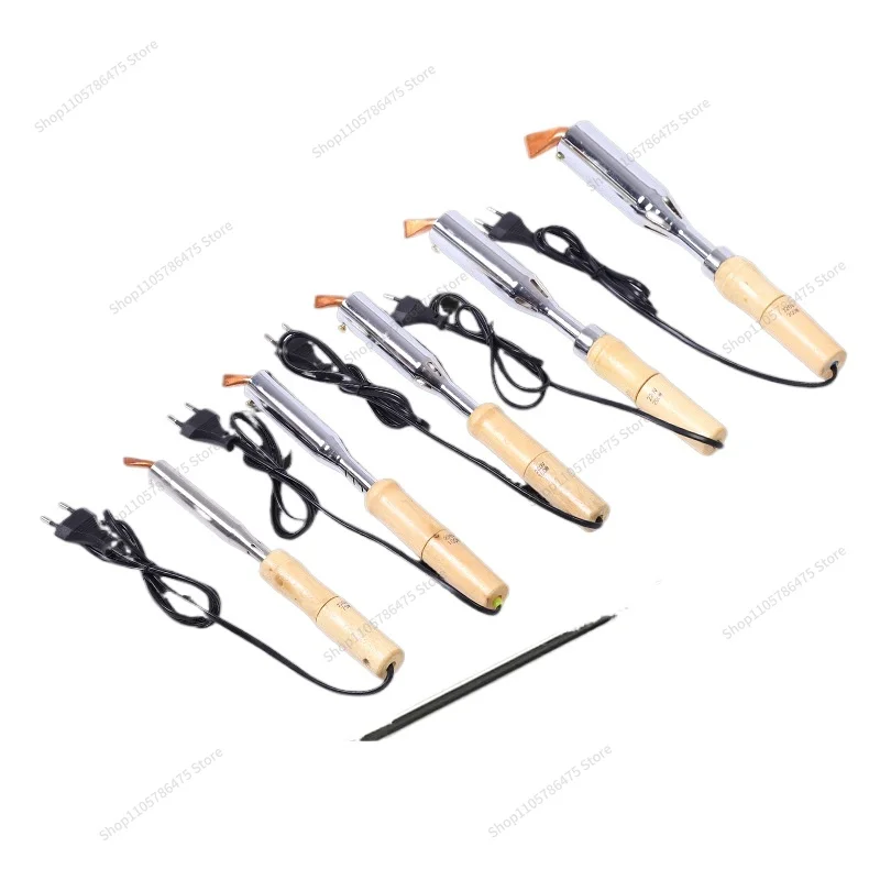 For European Standard Electric Soldering Iron Wooden Handle High Power External Heating Electric Soldering Iron 75/100/150/200