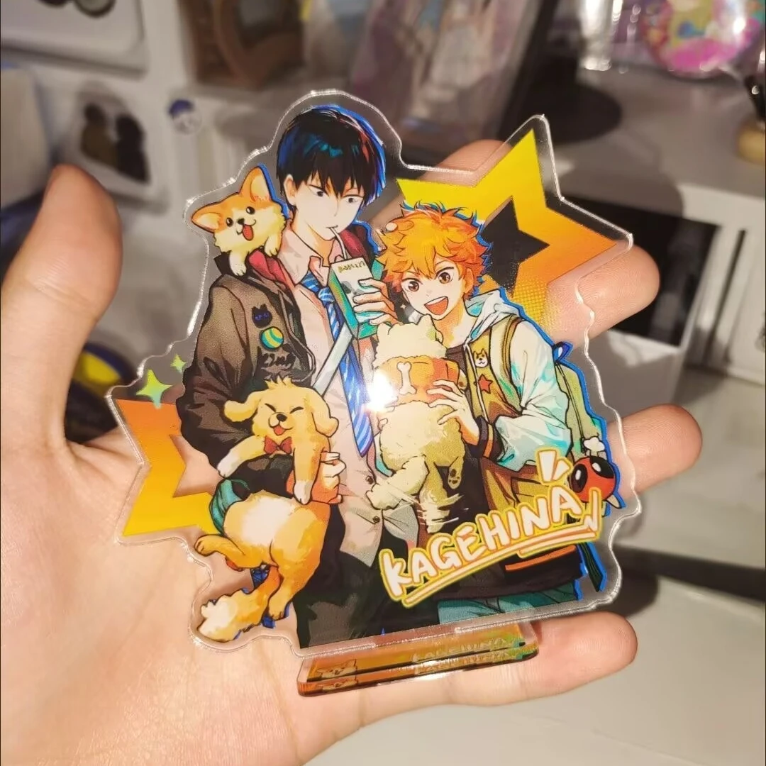 하이요리 카게야마, 미야기 유우 10cm "하이큐!!" 친구와 가장 친한 친구를 위한 선물로 이상한 CP 조합 아크릴 데스크탑 디스플레이