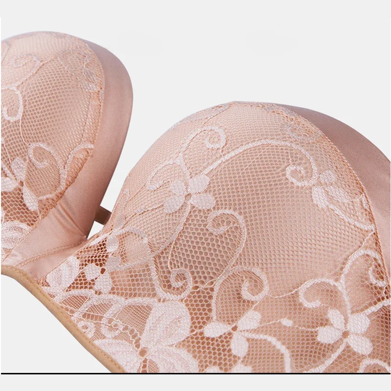 Sanderala Sexy Women Seamless Underwear Lingerie Strapless Bra Wedding Dress Push Up Lace Invisible Backless Lingerie