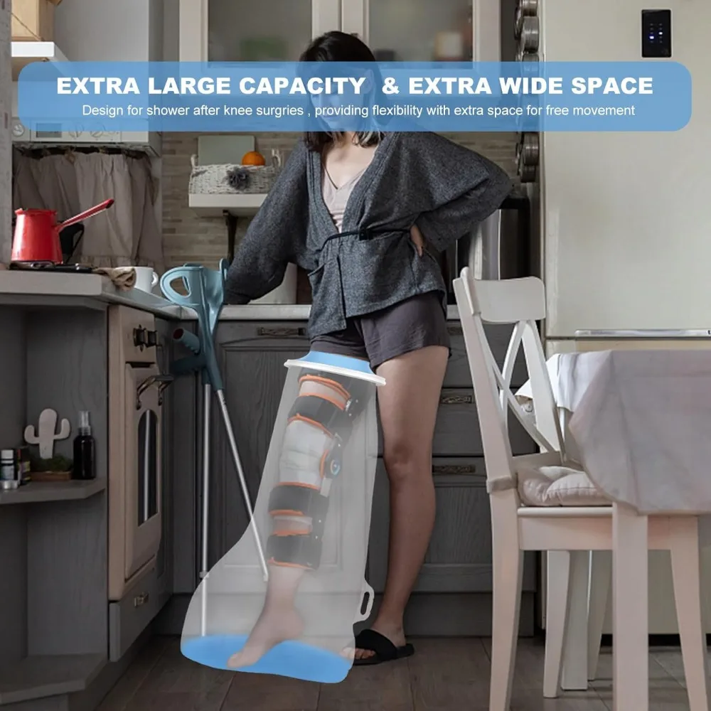 Protections de jambes réglables avec ouvertures élastiques, protections en tissu doux pour les blessures, les brûlures et les incisions chirurgicales, idéales pour la récupération quotidienne des plaies.
