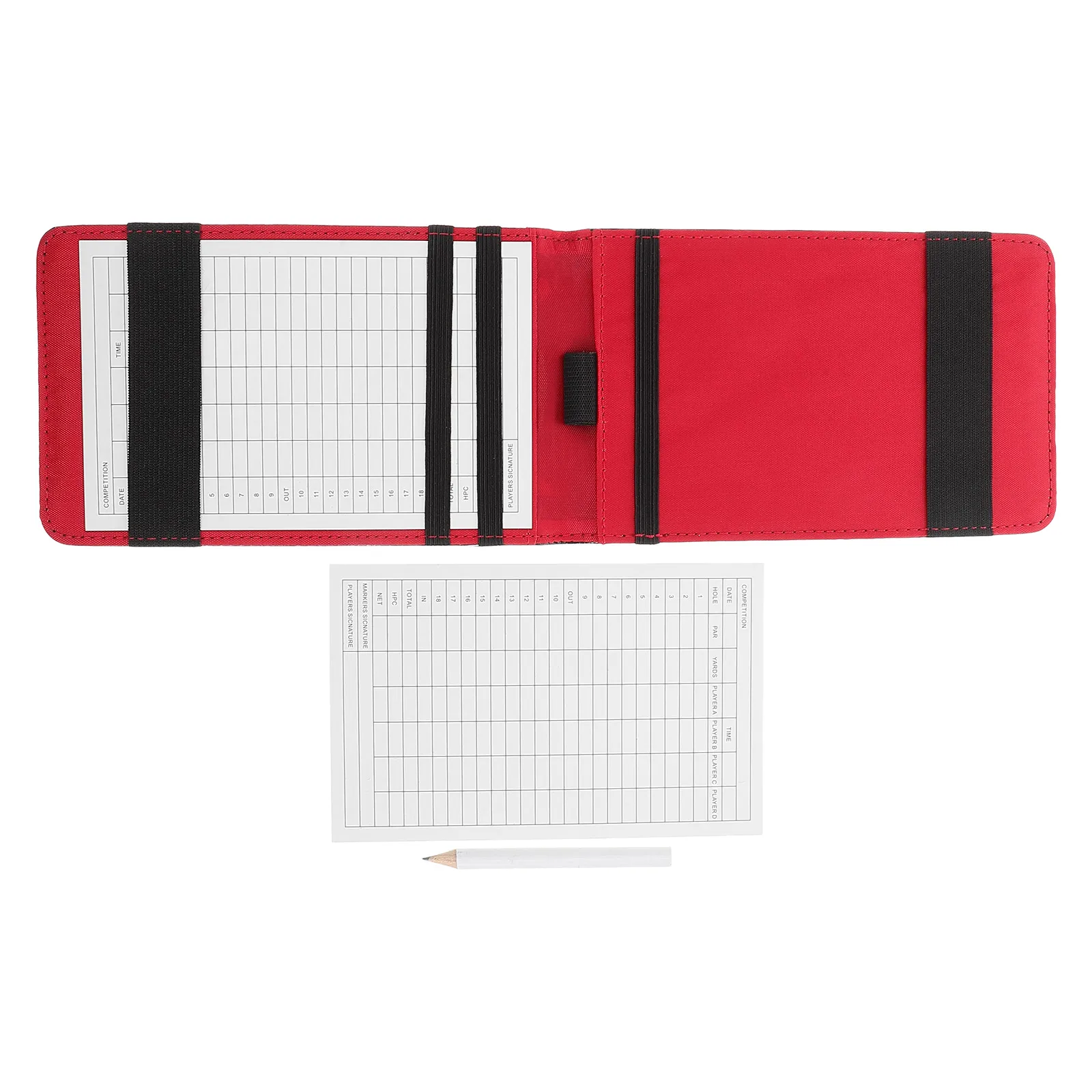 

Golf Scoring Book Card Holder Balls Sports Scorebook Scorecard Round Golfing Recording Pu Man Notepads