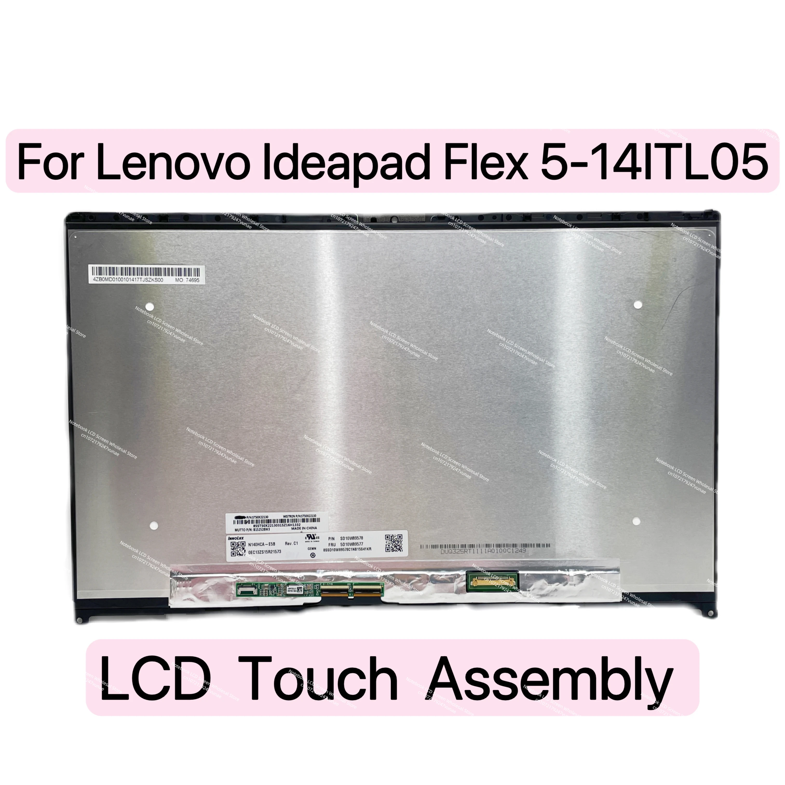 For Lenovo Ideapad Flex 5 14IIL05 5-14ITL05 5-14ARE05 5-14ALC05 Laptop LCD Screen Display Panel Touch Digitizer Assembly 5-14