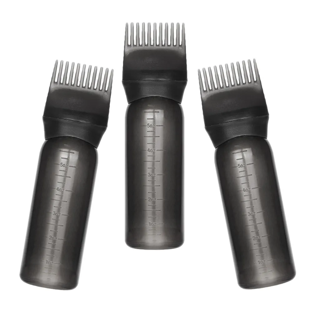 3Pcs Root Comb Applicator Bottle Hair Dye Scale Hair Oil Applicator Reusable Convenient for Salon Home Use Root Bottle
