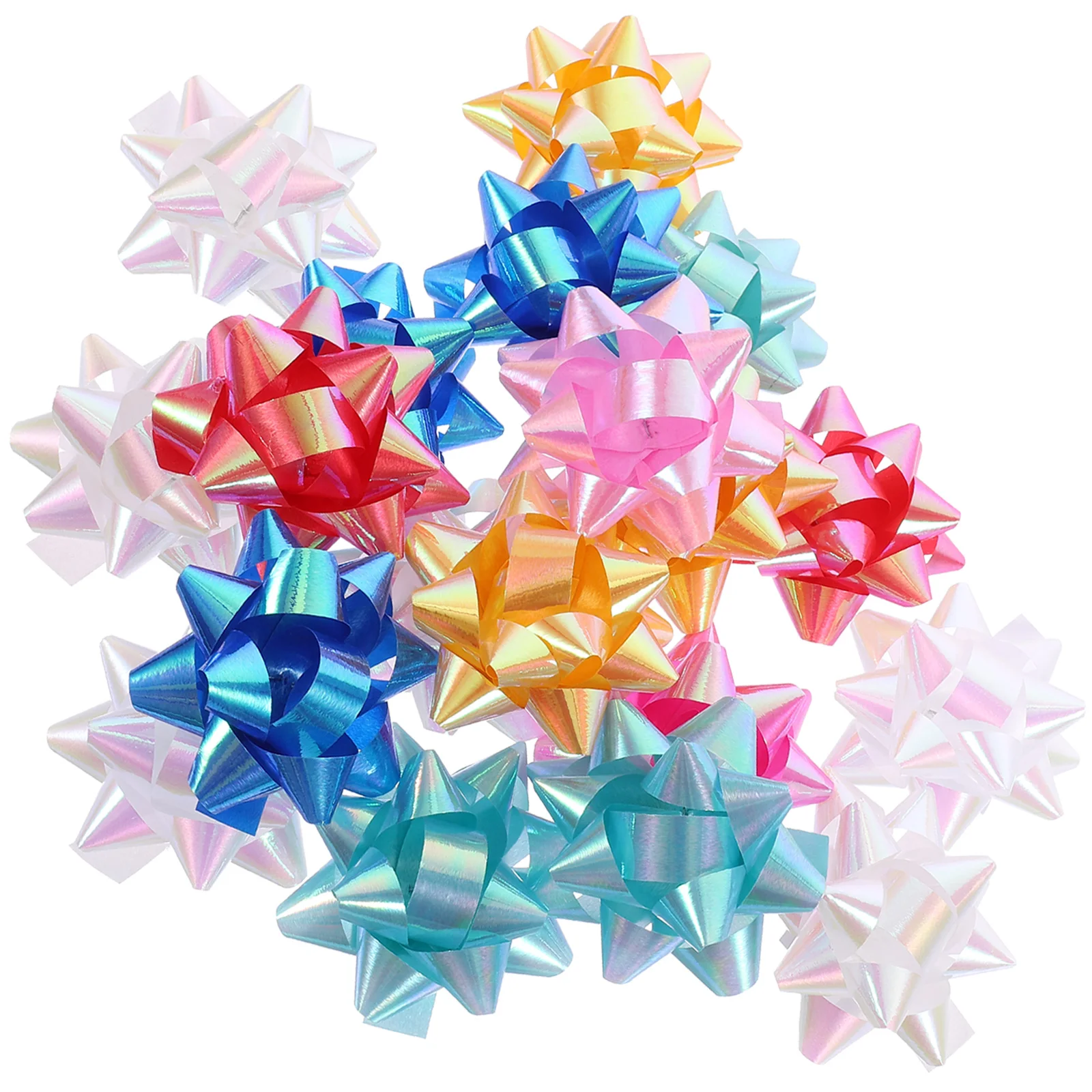 70pcs Christmas Decoration Pull Bows Gift Knot Ribbon 2-Inch Star Lace Ribbon Birthday Party Wedding Gift Packaging Wrapping