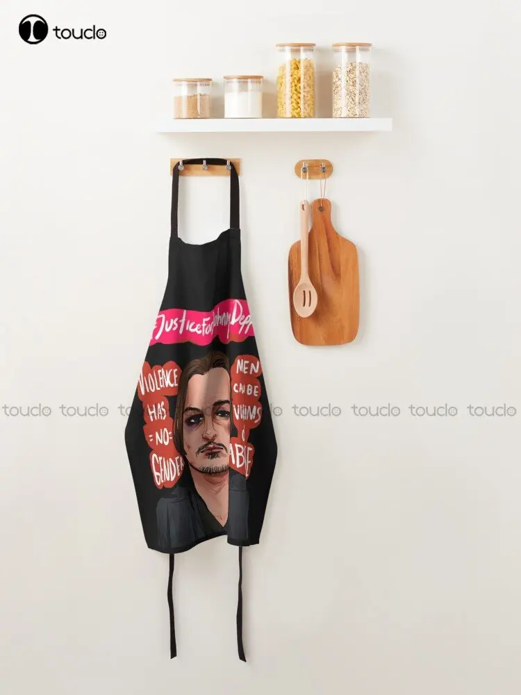 Justice For Johnny Depp Apron Johnny Depp Hair Stylist Apron For Women Men Unisex Adult Household Cleaning Apron New