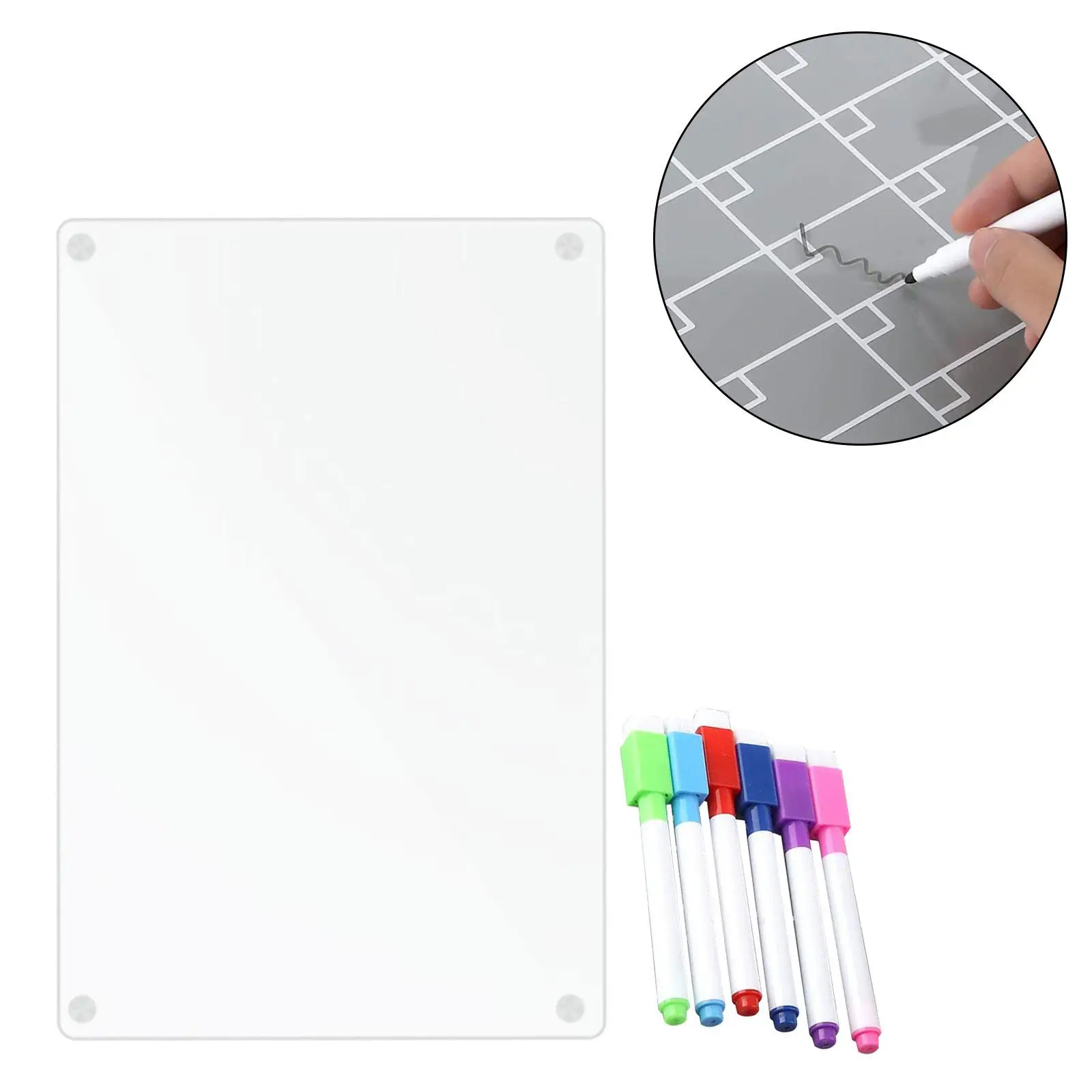 Magnetic calendar, reusable, erasable weekly calendar for the