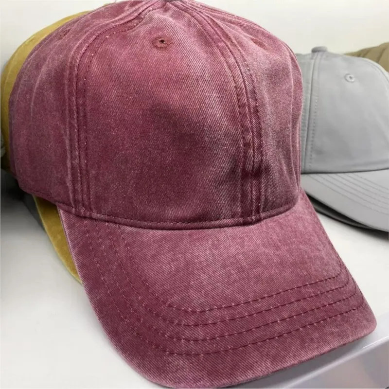 

Spring and summer hats outdoor solid-color washed baseball