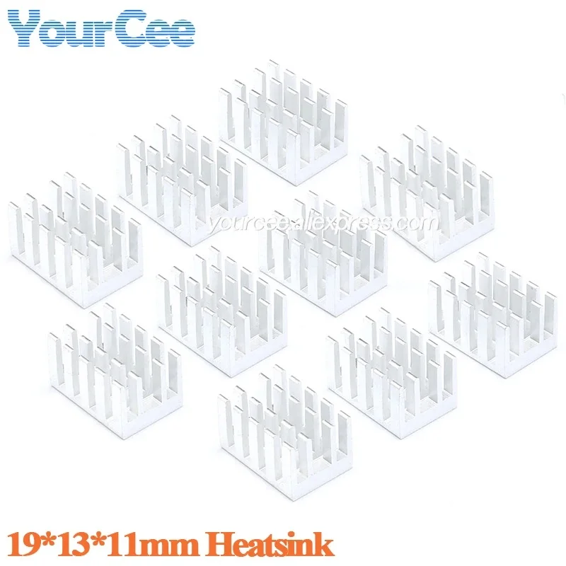 10pcs/1pc 19*13*11mm Heatsink Radiator 19X13X11mm Cooling Fin Cooler Aluminum Heat Sink for IC Chip LED