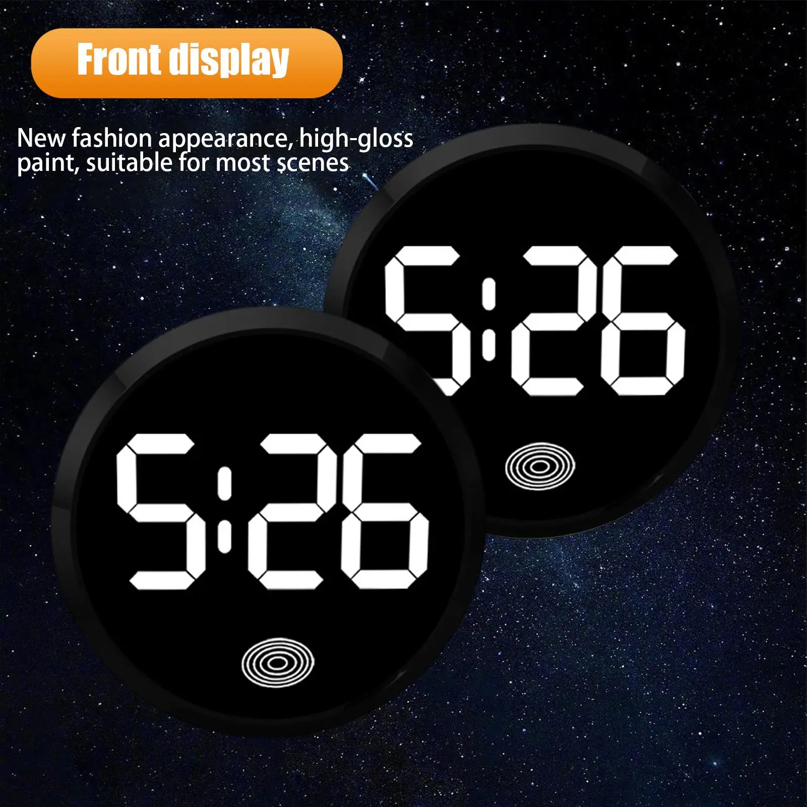 Car Dashboard Digital Clock Dashboard Electronic Watch Vehicle Dashboard Clock Touch-Activated Car Vent Clocks Watch