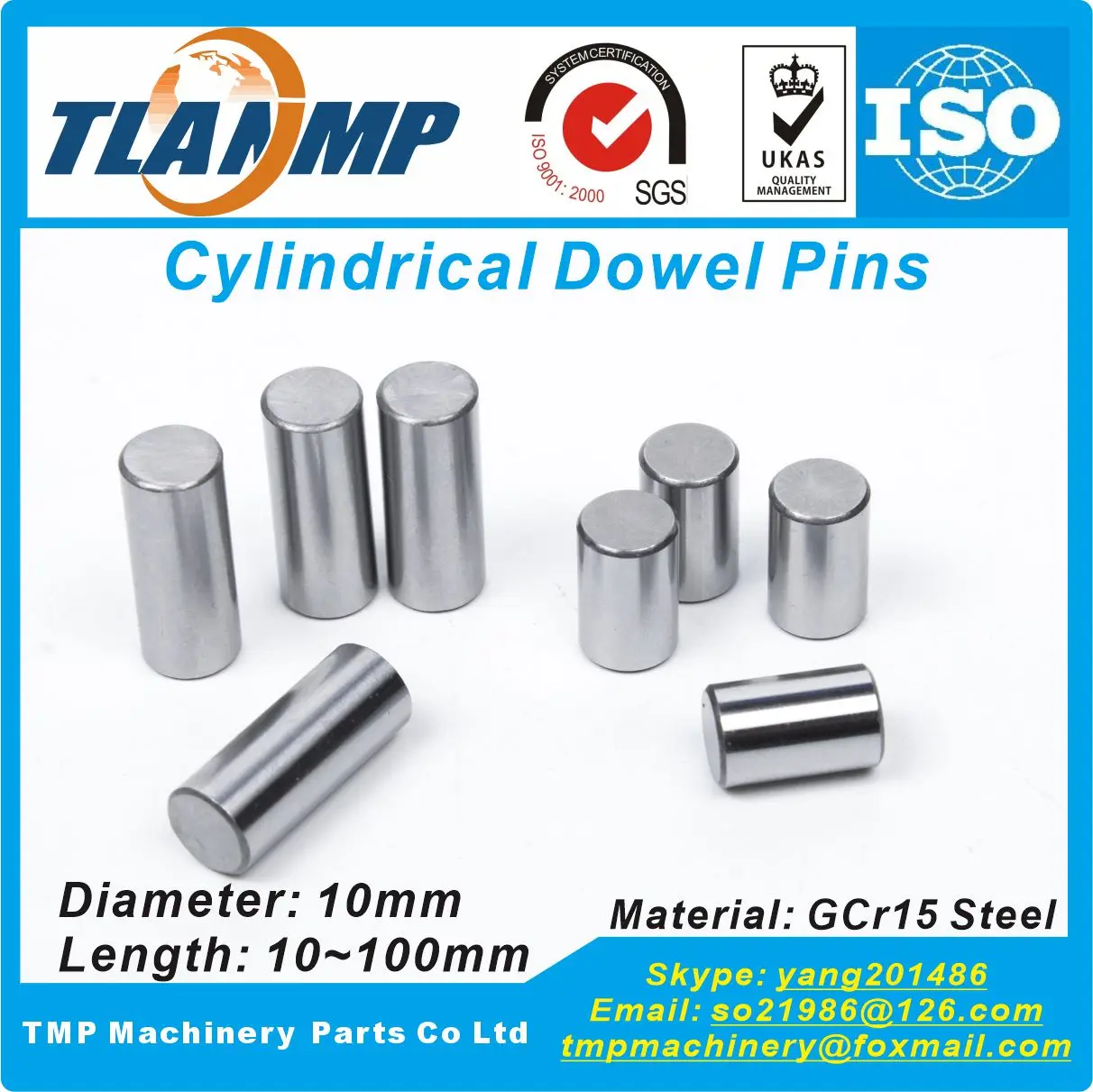 Φ10*35/40/45/50/60/70/80/90/100mm Locating Pins,Diamater 10mm Cylindrical Position Pins