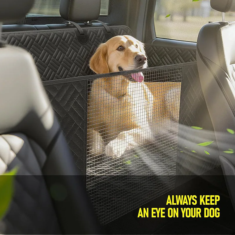 Rear Seat Non-Stick Pet Mat, Load-Bearing & Door Protection Dog Seat Cover for Outdoor Travel view 2