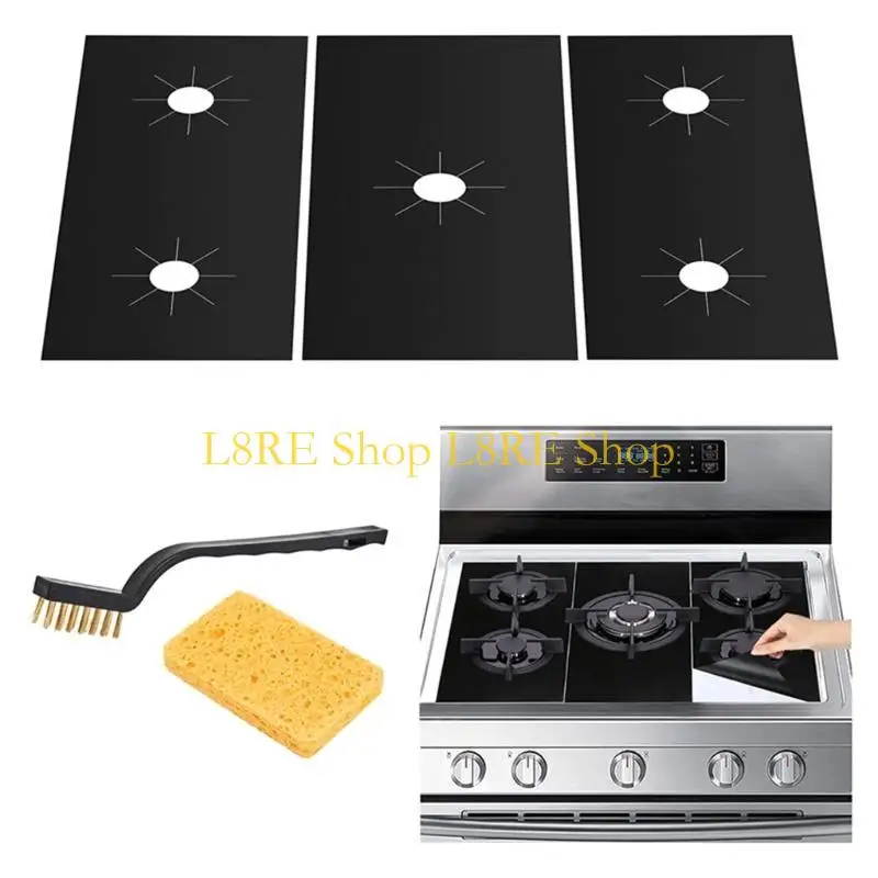 واقي كوكتووب مقاوم للحرارة L8RE ل 5 شعلات غاز موقد موقد موقد موقد حارس المطبخ