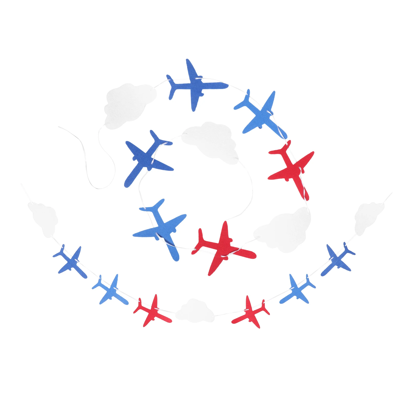 

2 sets Felt Airplane Cloud Garland Festival Party Banner Airplane Theme Hanging Bunting Banner Birthday Party Bunting Banner