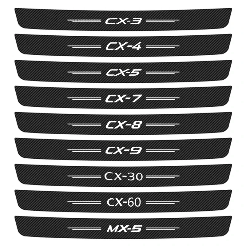 

1Pc Car Rear Door Sill Protector Plate Trunk Bumper Threshold Strips for Mazda CX3 CX4 CX5 CX7 CX8 CX9 CX30 CX60 MX5 Accessories