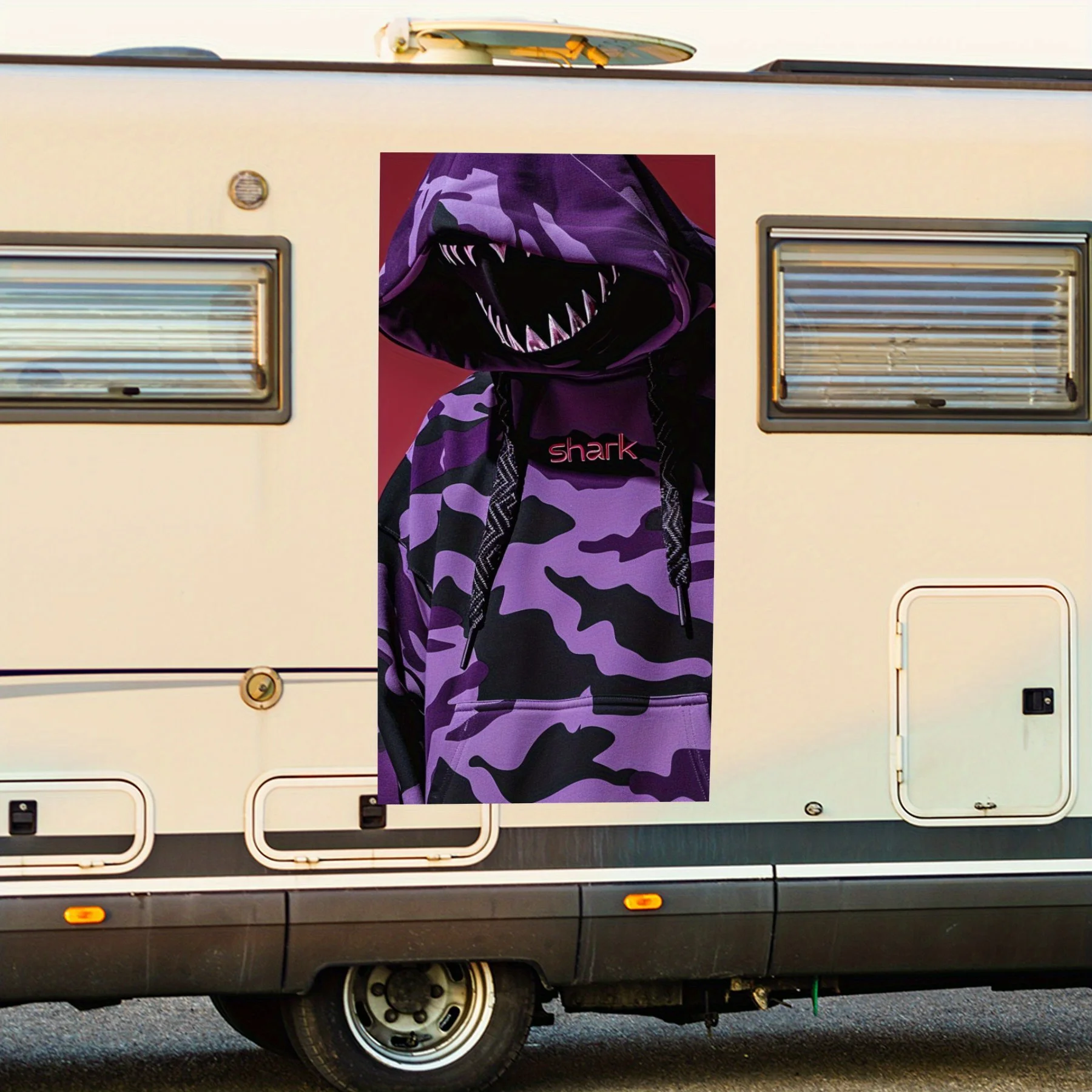 

Trendy Hoodie Character Car Sticker,Vinyl Decal for motorhome car door, Waterproof Self-Adhesive Vinyl Stickers for Vehicle Tail