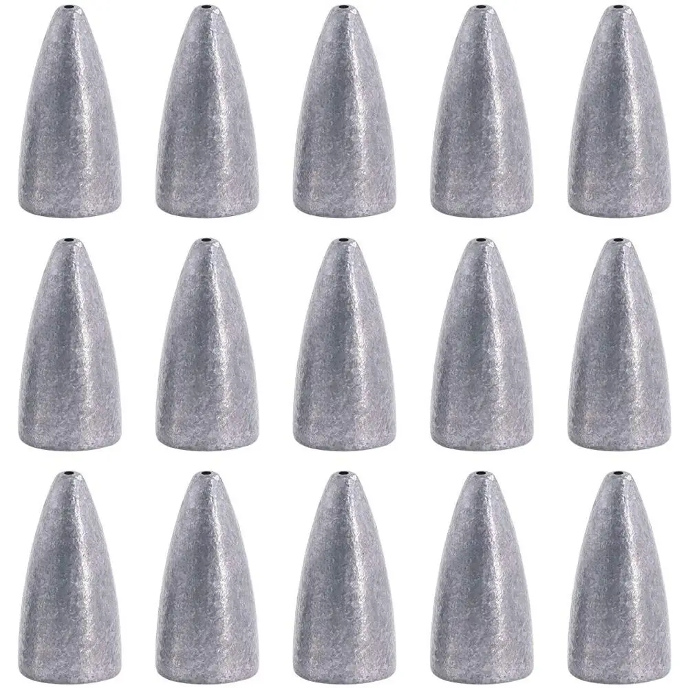 

50pcs Fishing Tackle Bass Fishing Texas Rigs Weights Sinker Worm Fishing Sinker 2g 3.5g 5g 7g 10g 14g 20g Fishing Lead Sinker